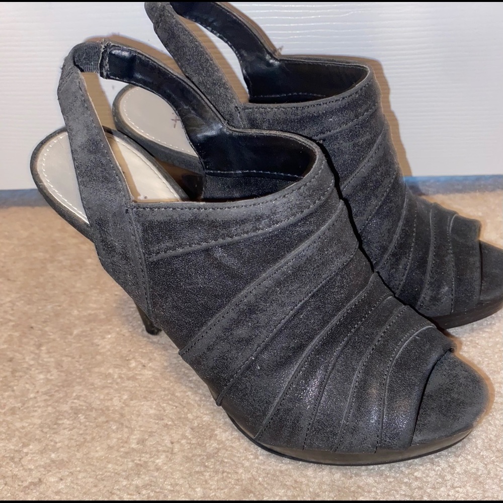 Black Peep-Toe Booties size 6.5